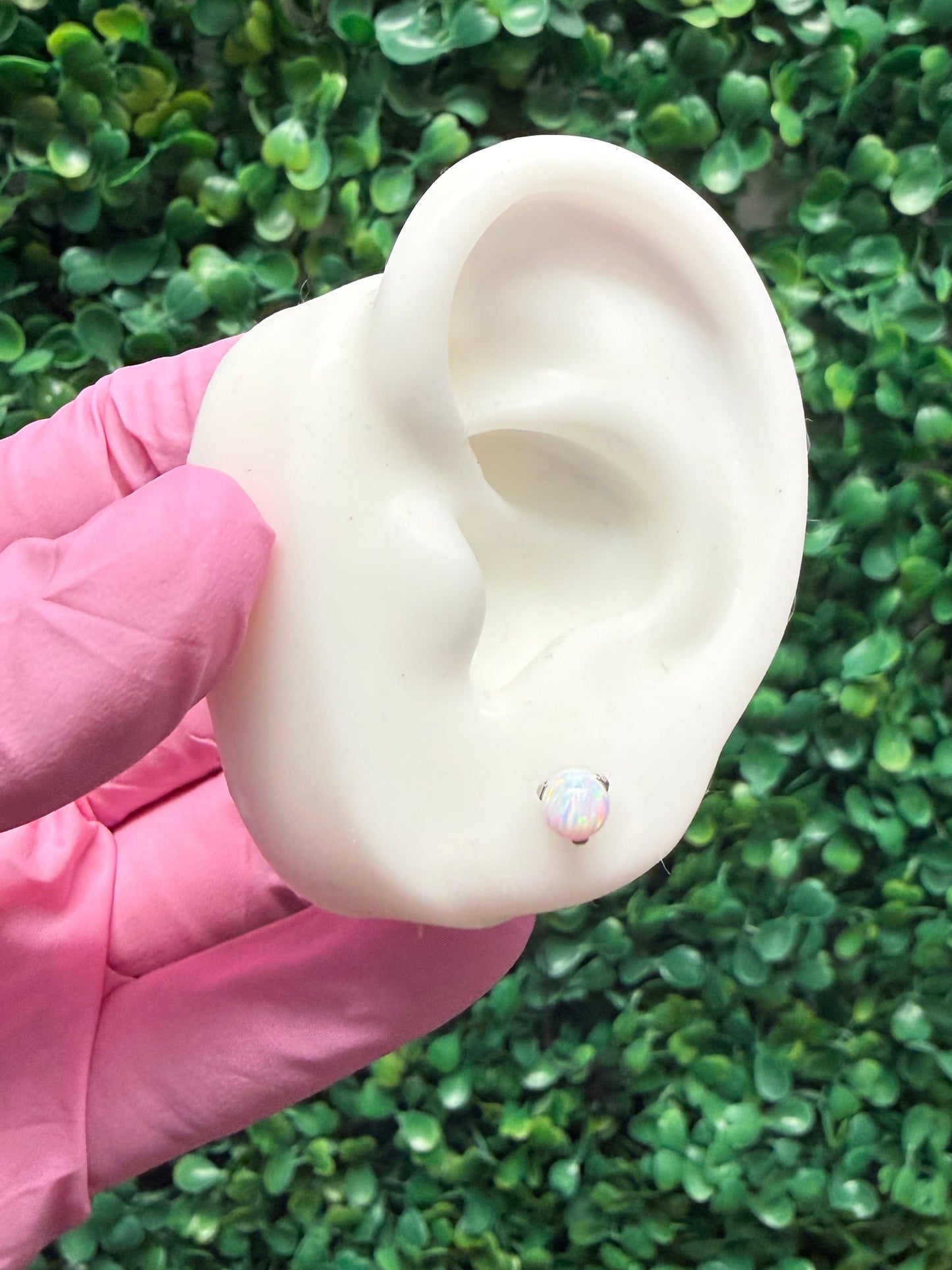 Snow Cone | White Opal Stud