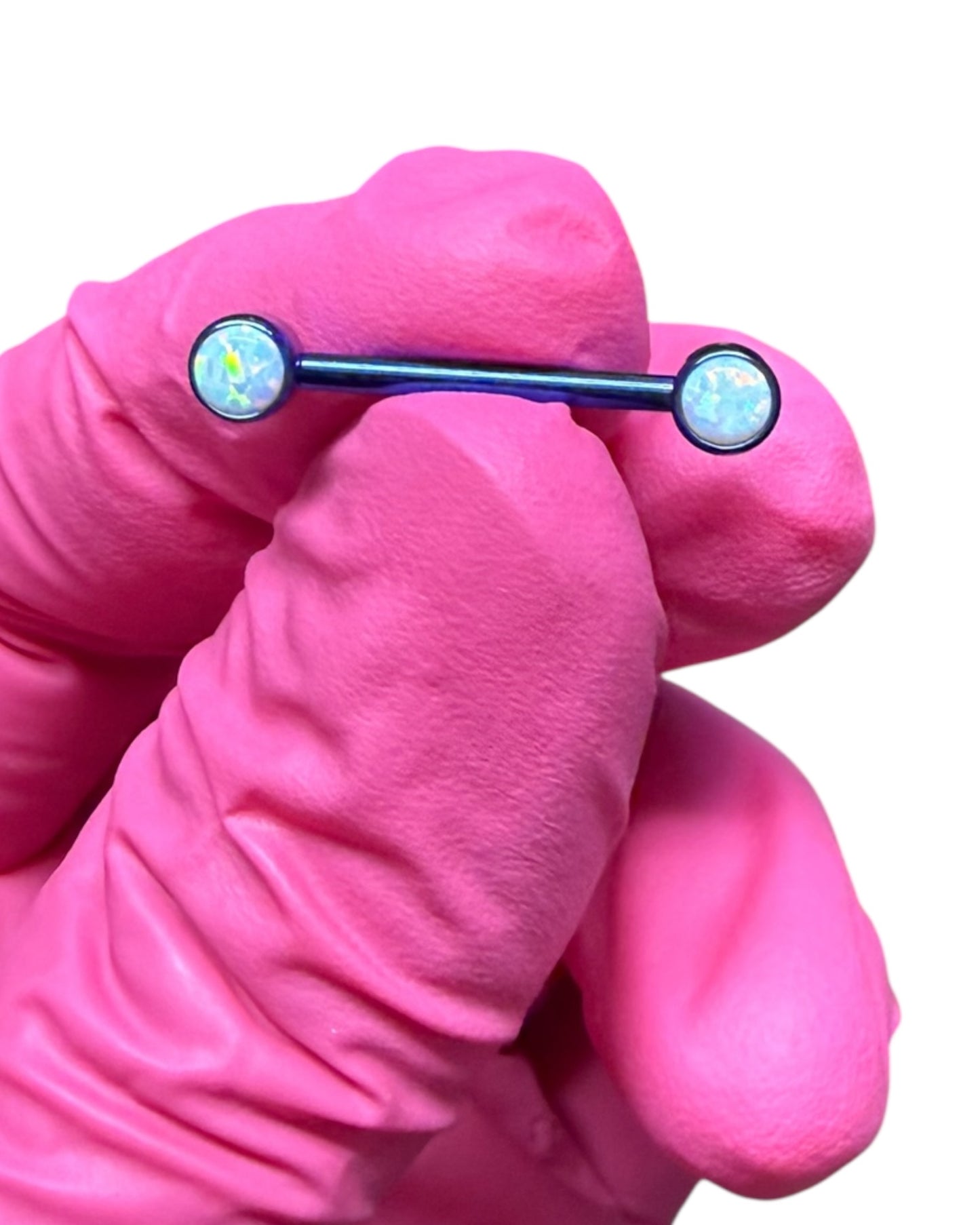 Holy Voltage | White Opal Titanium Nipple Barbell