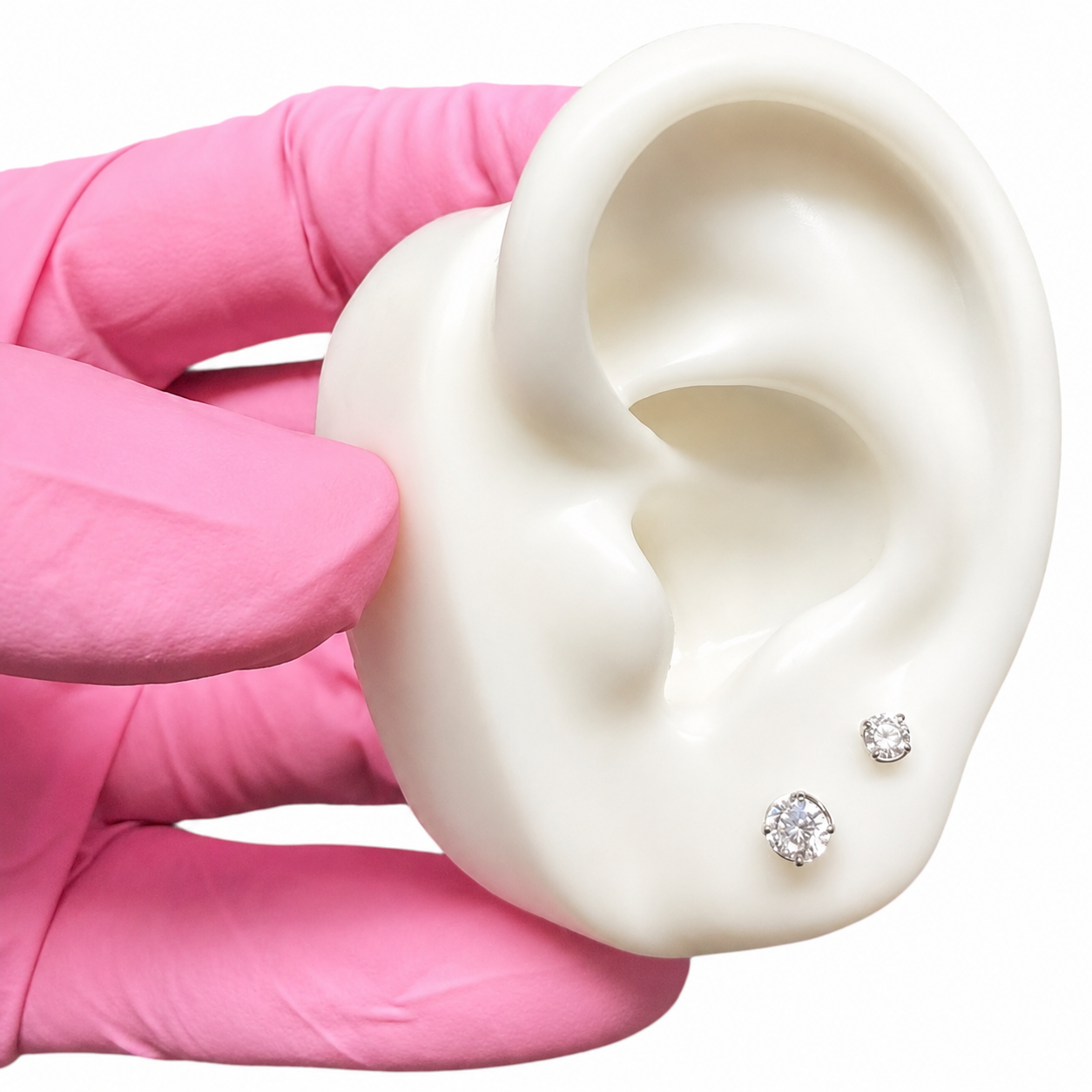 Glow | Clear CZ Prong Stud (Round)