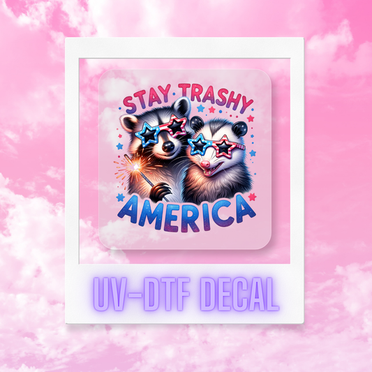 Trashy America | Permanent UVDTF Rub-On Decal