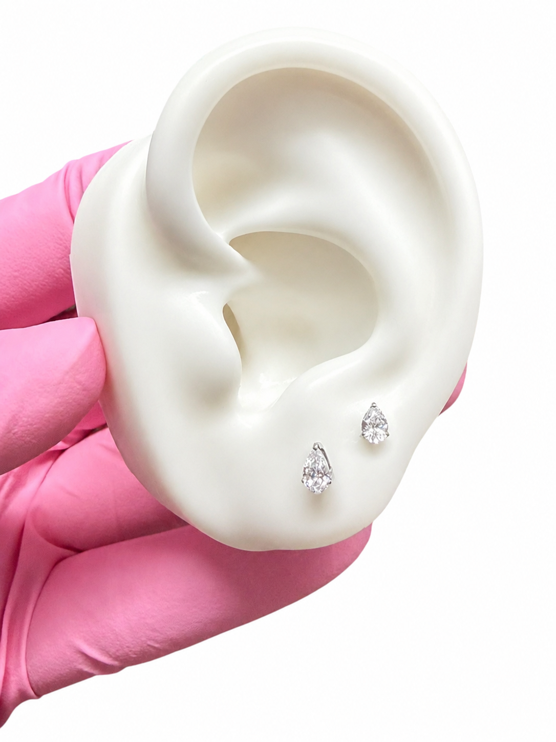 Afterglow | Clear CZ Teardrop Stud