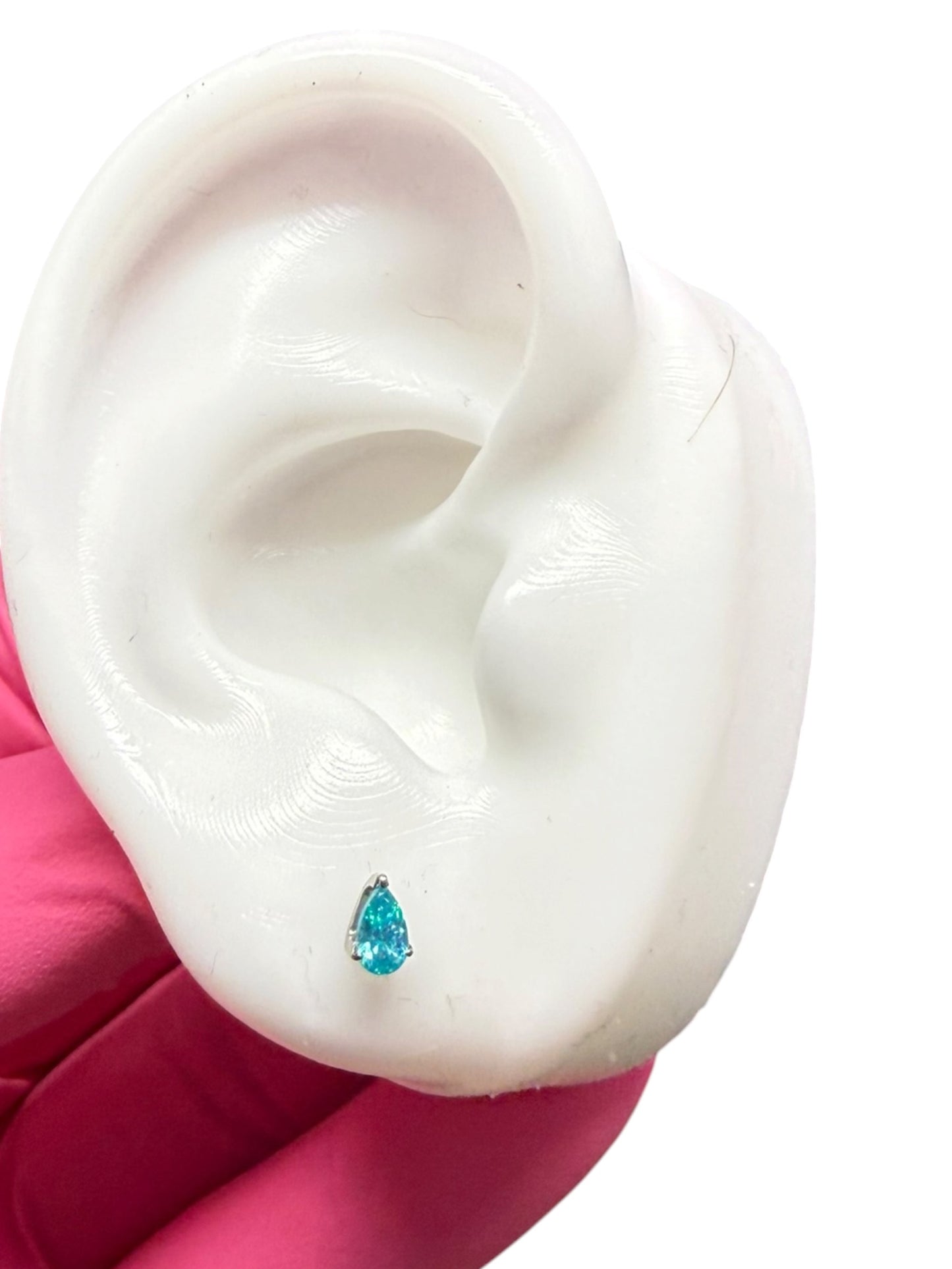 Poolside | Aqua Pear Prong End
