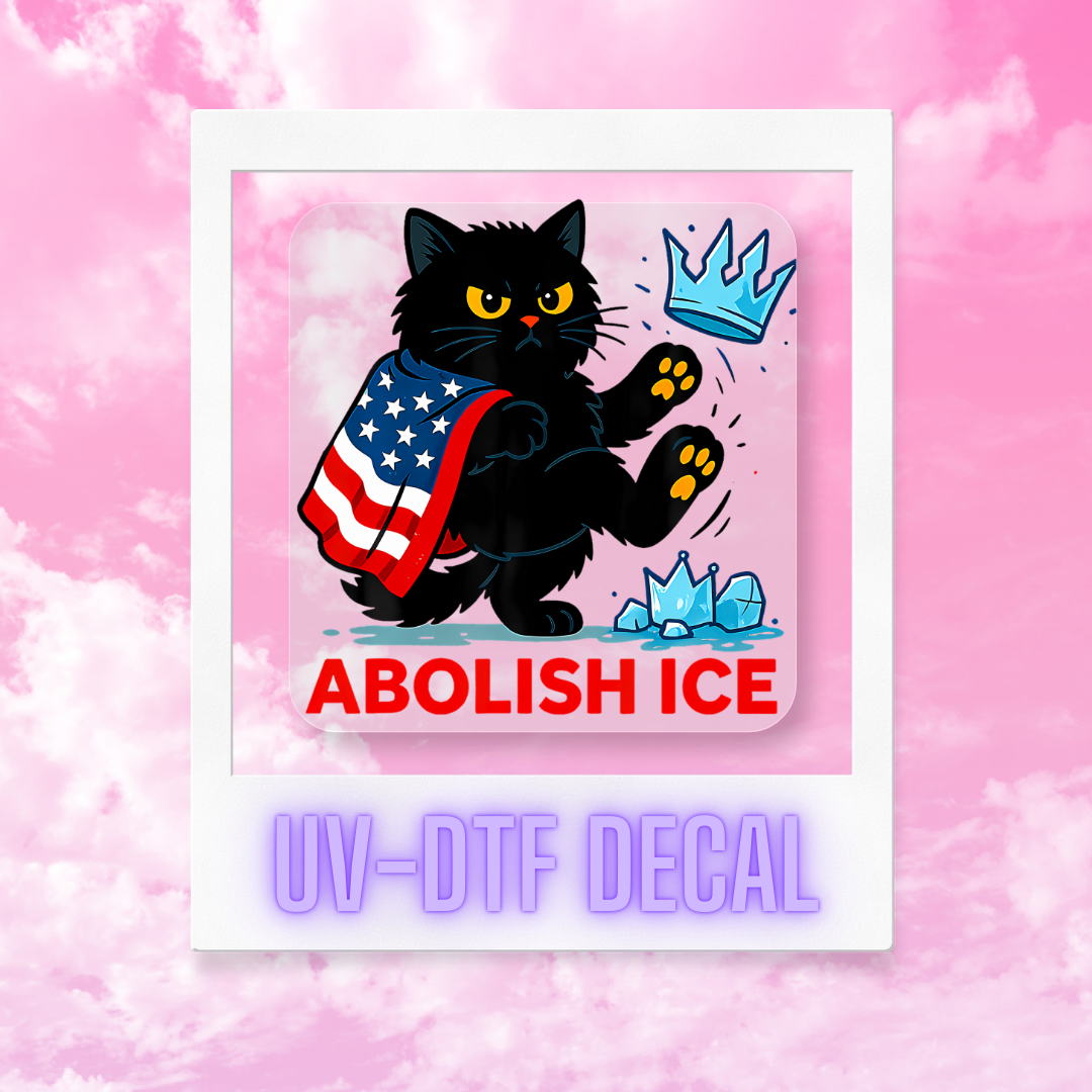 Angry Cat UVDTF Rub-On Decal
