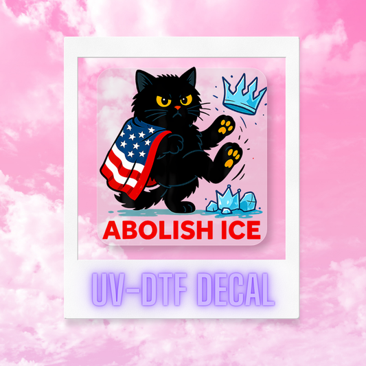 Angry Cat UVDTF Rub-On Decal
