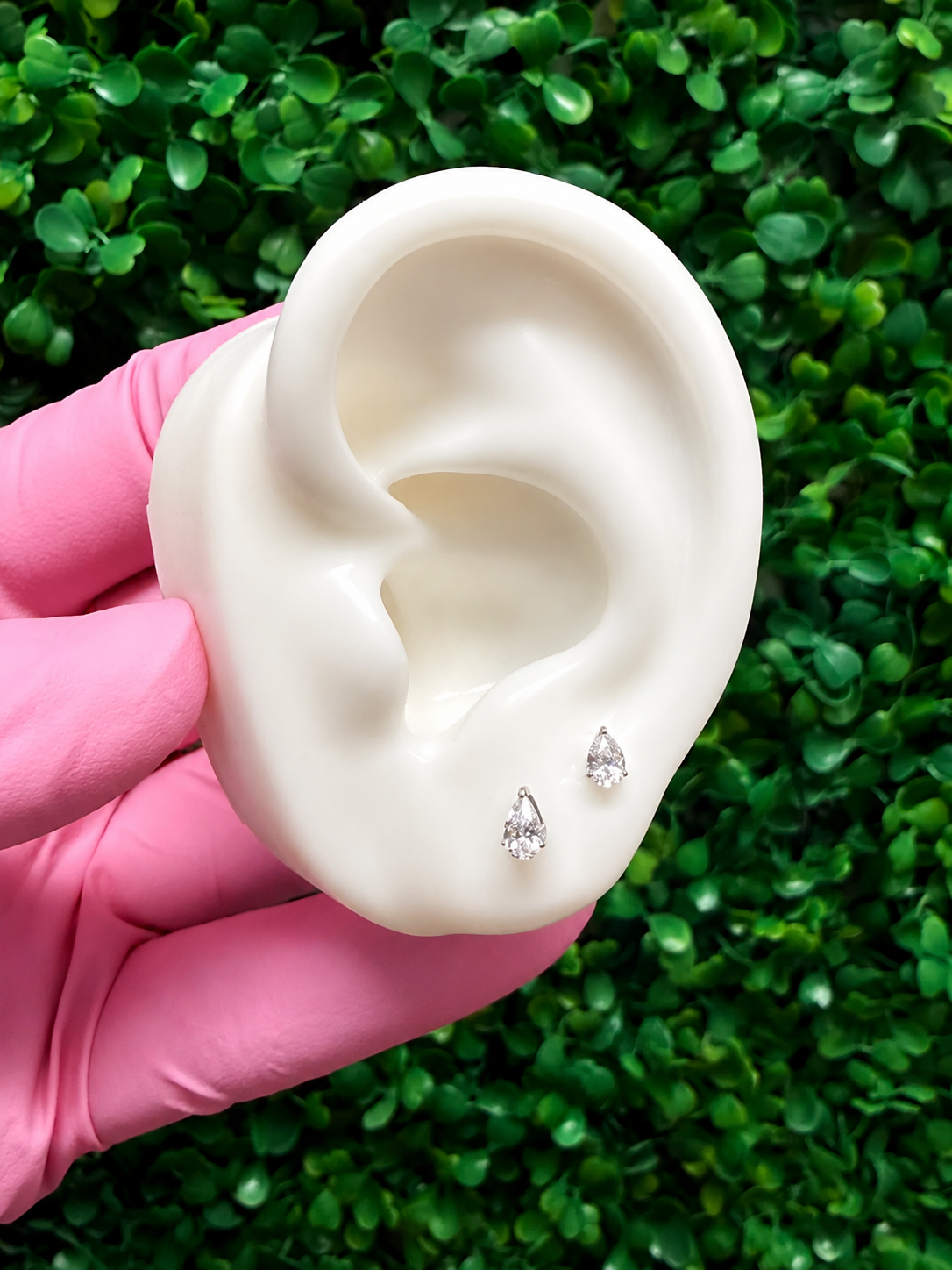 Afterglow | Clear CZ Teardrop Stud