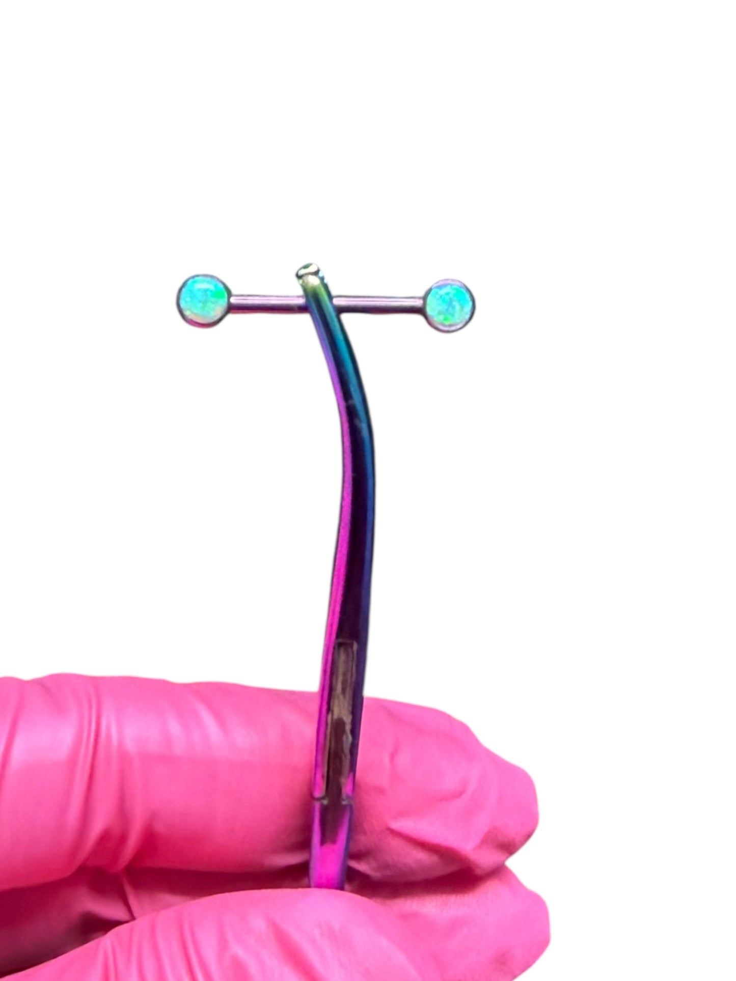 Holy Voltage | White Opal Titanium Nipple Barbell